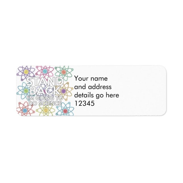 Étiquette Science personnalisée STAND BACK (Devant)