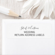 Script 30 x Adresse de retour du Mariage personnal