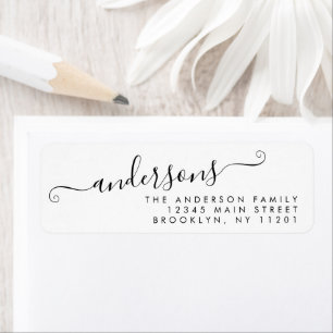 Étiquette Script de calligraphie moderne et branché Nom noi