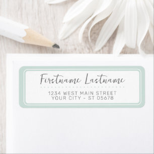 Étiquette Script de typographie simple et blanc chic