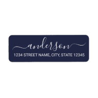 Script moderne Nautique Marine Blue Adresse de ret
