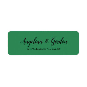 Étiquette Sea Green Mariage Professional Élégante écriture m