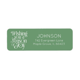 Étiquette Season of Joy Holiday Return Address