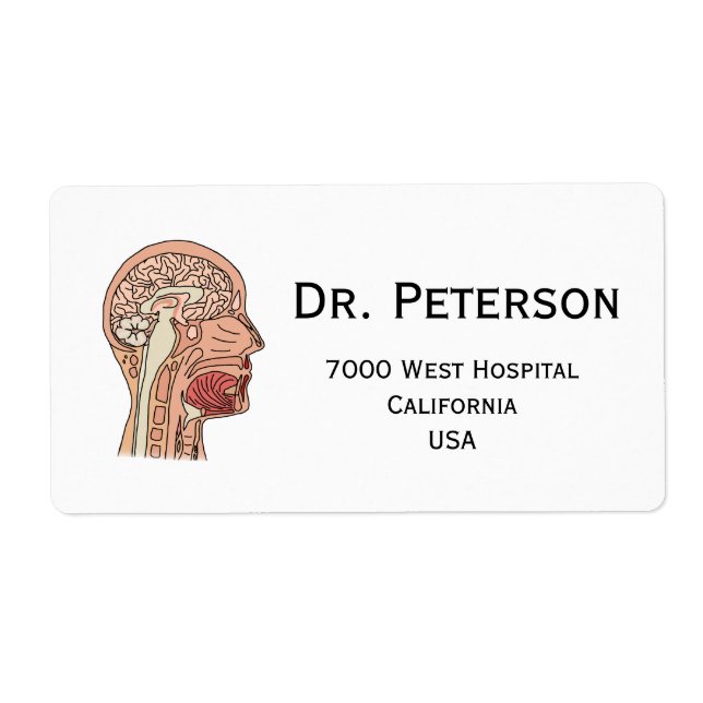 Étiquette Section de la Croix du Cerveau Midsagittal (Devant)