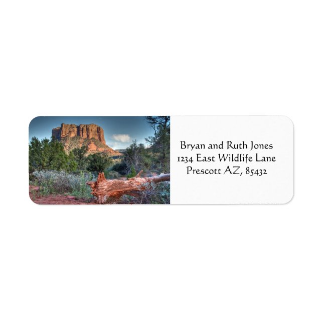 Étiquette Sedona pittoresque (Devant)