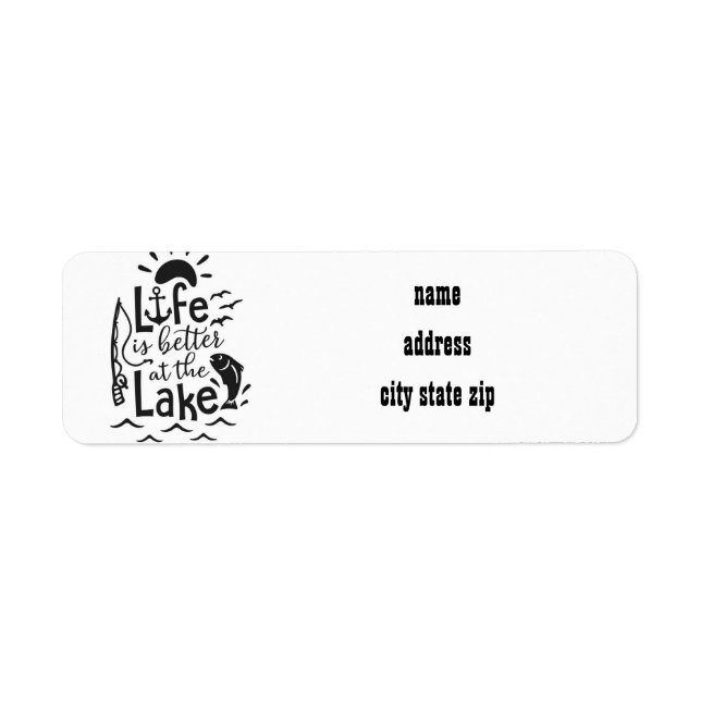 ÉTIQUETTE **SÉJOUR AU LAC**ÉTIQUETTE D'ADRESSE DE RETOUR (Devant)