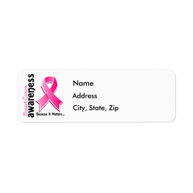 Étiquette Sensibilisation au cancer du sein 5 (Devant)