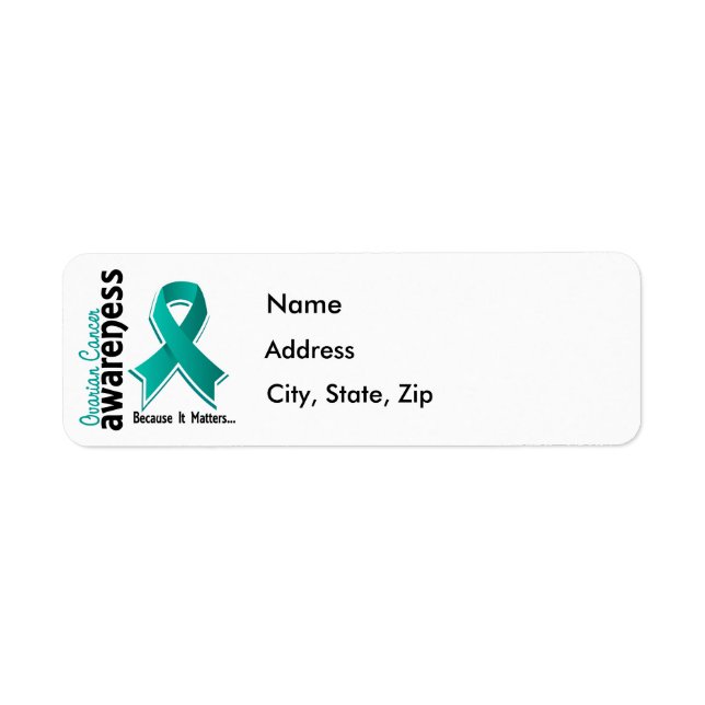 Étiquette Sensibilisation au cancer ovarien 5 (Devant)