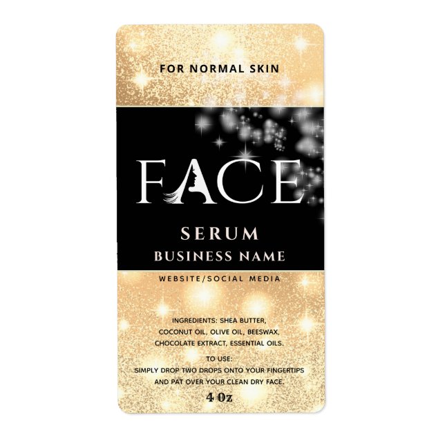 Étiquette sérique FACE élégant et moderne (Devant)