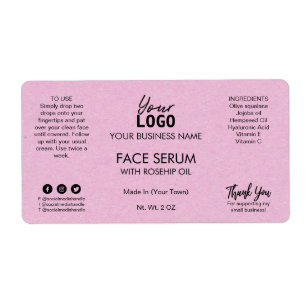 Étiquette Sérum professionnel Pastel Purple Face Huile