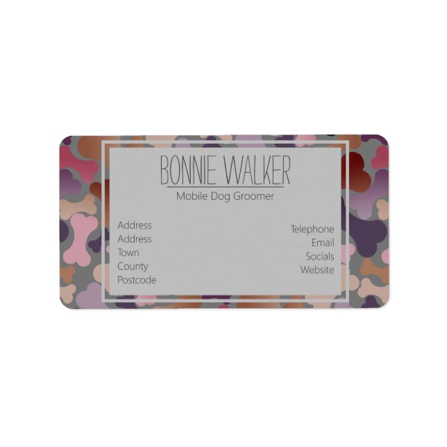 Étiquette services pour animaux de compagnie pour chiens (Devant)