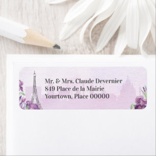 Étiquette Serviettes françaises Iris Violet de Paris