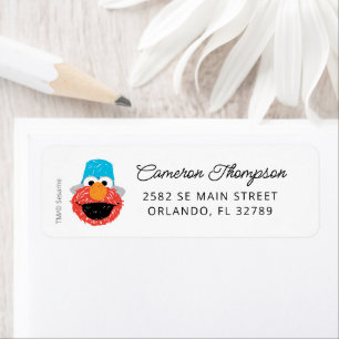 Étiquette Sesame Street Elmo Confetti Anniversaire