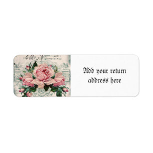 Étiquette shabby chic, découpage, victorien, français chic,