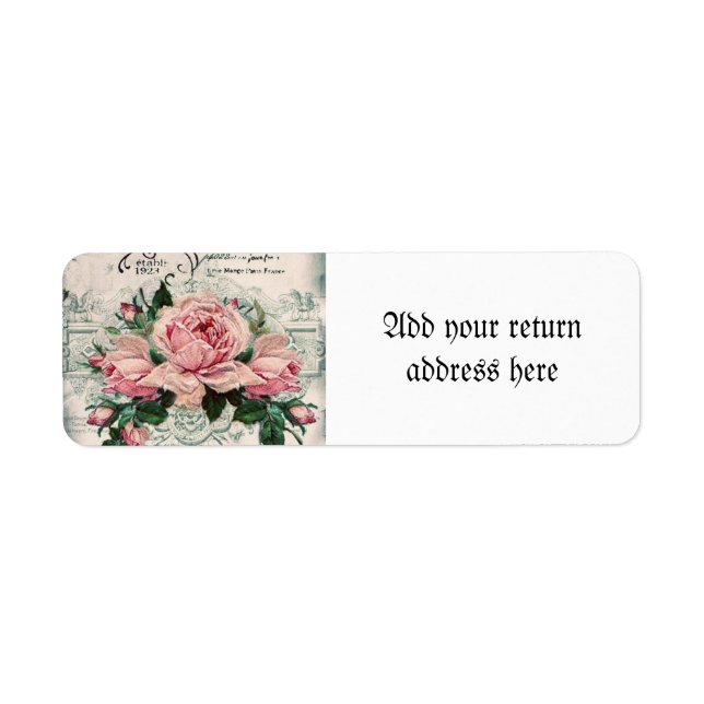 Étiquette shabby chic, découpage, victorien, français chic,  (Devant)