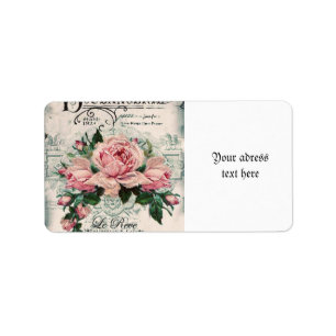 Étiquette shabby chic, découpage, victorien, français chic,