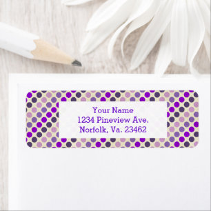 Étiquette Shades of Purple Polka Dots by Shirley Taylor