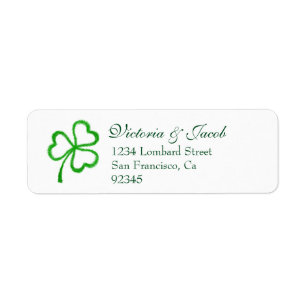 Étiquette Shamrock cardiaque Mariage de la Saint-Patrick