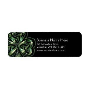 Étiquette Shamrock celtique Design 2 Adresse de retour Étiqu