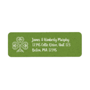 Étiquette Shamrock de noeud celtique