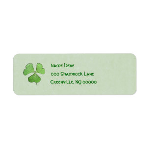 Étiquette Shamrock vert