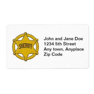 Étiquette Shérif Star Badge