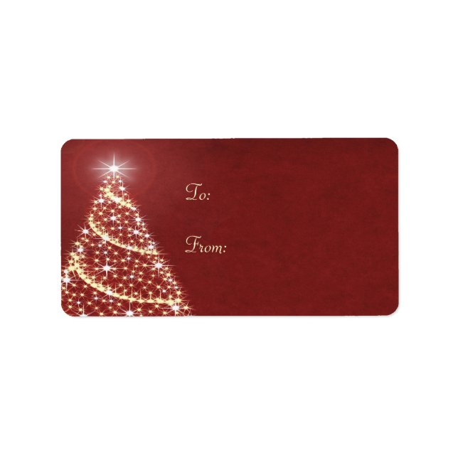 Étiquette Shimmer Arbre de Noël (Devant)