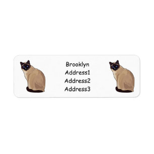 Étiquette Siamese cat cartoon