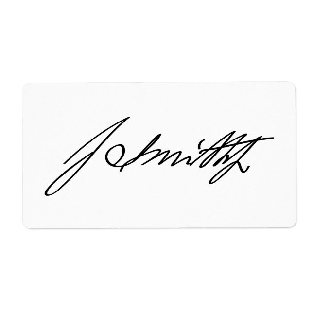 Étiquette Signature autographique du prophète Mormon Joseph  (Devant)