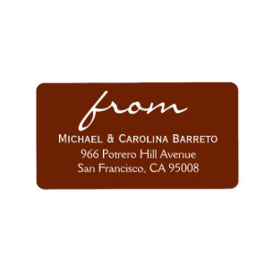 Étiquette Signature simple - caramel
