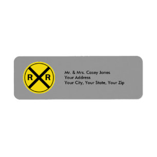 Étiquette Signe de croisement de chemin de fer