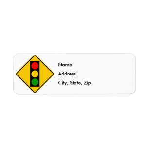 Étiquette Signe de route de feu de signalisation en avant