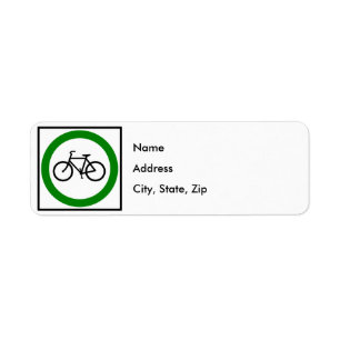 Étiquette Signe de route du trafic de bicyclette
