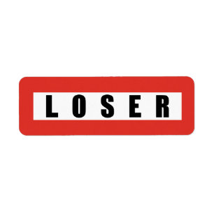 Étiquette Signe d'interdiction LOSER