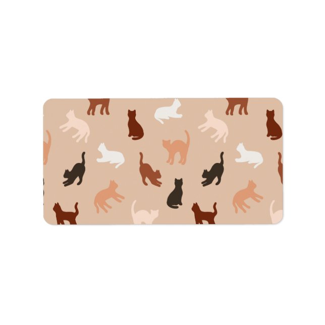 Étiquette Silhouette de chat (Devant)