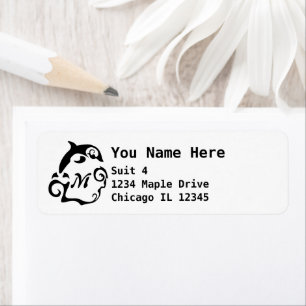 Étiquette Silhouette Dolphin