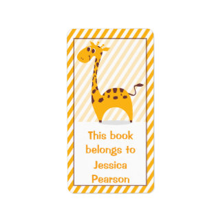 Étiquette Silly Ce Livre Appartient À Giraffe Bookplate
