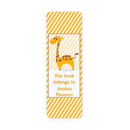 Étiquette Silly Ce Livre Appartient À Giraffe Bookplate