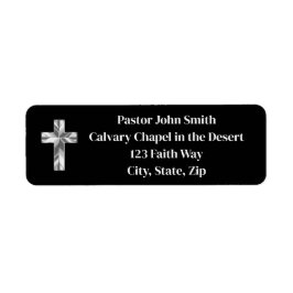 Étiquette Silver Cross Classy Church Pastor Adresse de retou