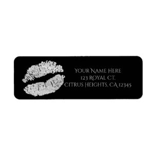 Étiquette Silver Lips Faux Sparkle Kiss Beauty Makeup Party