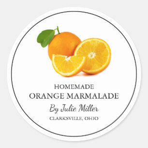 Étiquette simple à base d'orange