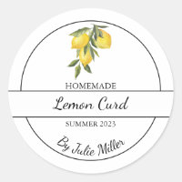 Étiquette simple à courge de citron fait maison