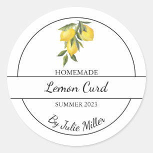 Étiquette simple à courge de citron fait maison