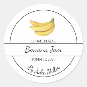 Étiquette simple à la confiture de bananes fait ma