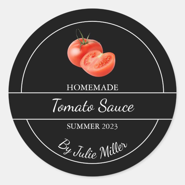 Étiquette simple à la sauce tomate maison (Devant)