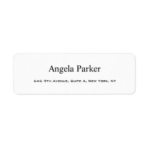Étiquette Simple Blanc Simple Professionnel Moderne