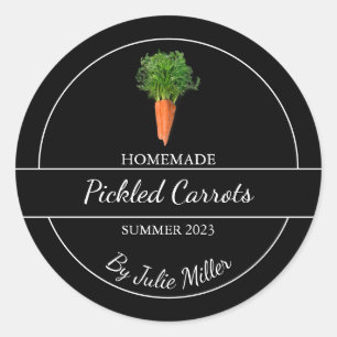 Étiquette simple de carottes cuites maison