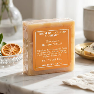 Étiquette simple de savon et de cosmétiques à l'or