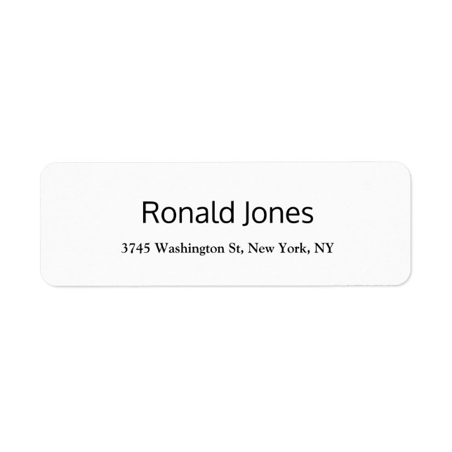 Étiquette Simple Elegant Professionnel Créatif Moderne (Devant)