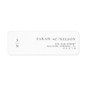 Étiquette Simple élégante invitation de mariage Adresse de r